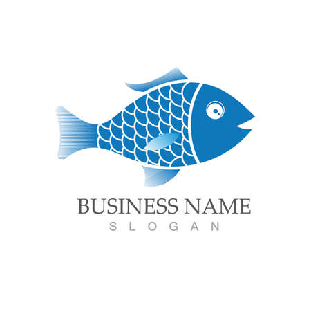 Fish logo template. Creative vector symbolのイラスト素材