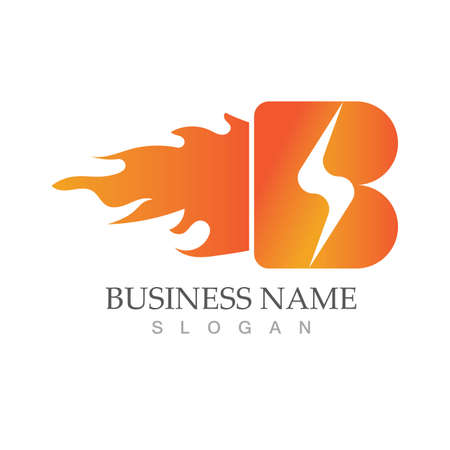 flash thunderbolt logo template designのイラスト素材