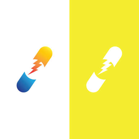 flash thunderbolt logo template designのイラスト素材