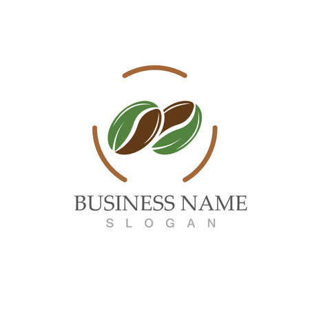 coffee bean icon vector illustration templateのイラスト素材