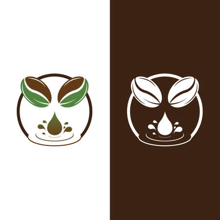 coffee bean icon vector illustration templateのイラスト素材