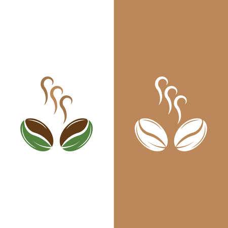 coffee bean icon vector illustration templateのイラスト素材
