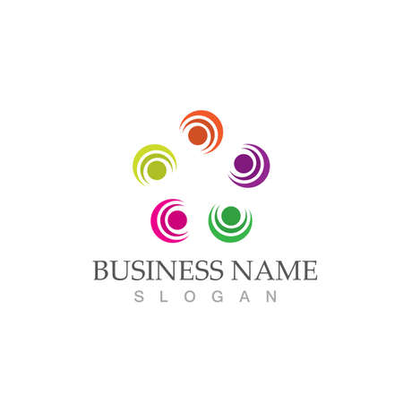 Community, network and social icon design templateのイラスト素材