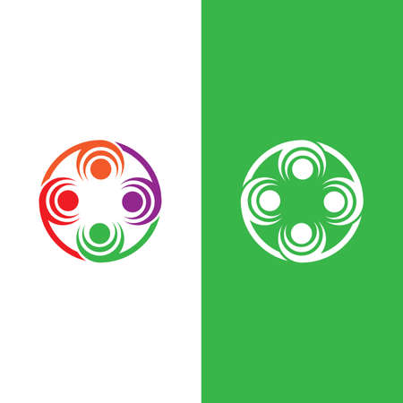 Community, network and social icon design templateのイラスト素材