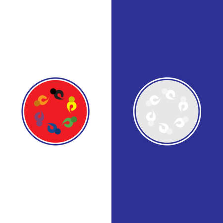 Community, network and social icon design templateのイラスト素材