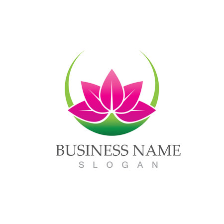 Beauty Vector lotus flowers design logo Template iconのイラスト素材