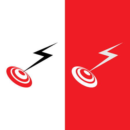 flash thunderbolt logo template designのイラスト素材