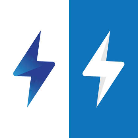 flash thunderbolt logo template designのイラスト素材