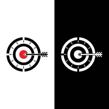 Target icon logo vector ilustration templateのイラスト素材