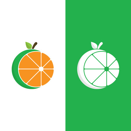 Orange logo design Vector icon illustration designのイラスト素材