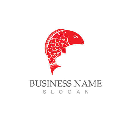 Fish logo template. Creative vector symbolのイラスト素材