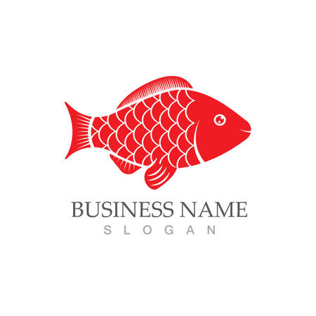 Fish logo template. Creative vector symbolのイラスト素材