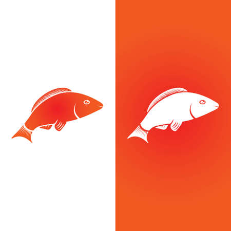 Fish logo template. Creative vector symbolのイラスト素材