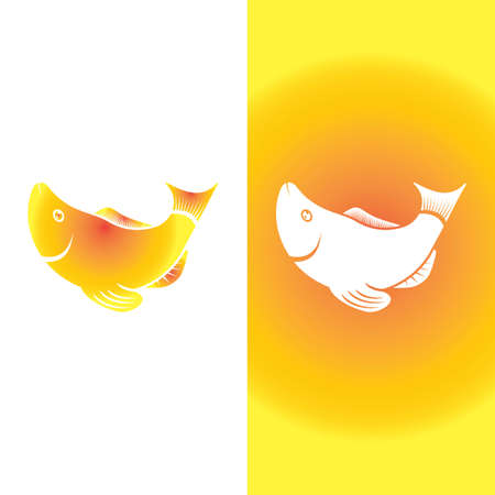 Fish logo template. Creative vector symbolのイラスト素材