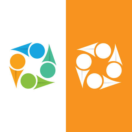 Community, network and social icon design templateのイラスト素材