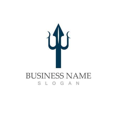 Trident Logo Template vector icon illustration designのイラスト素材