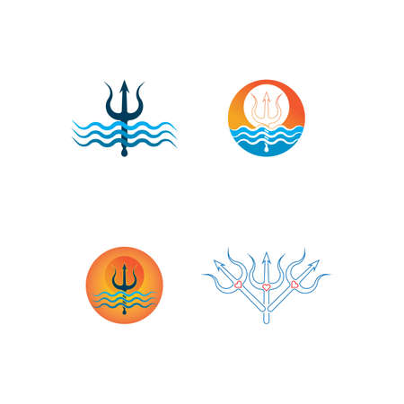 Trident Template vector icon illustration designのイラスト素材