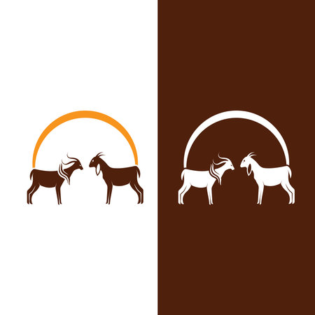 Goat Logo Template vector icon illustration designのイラスト素材