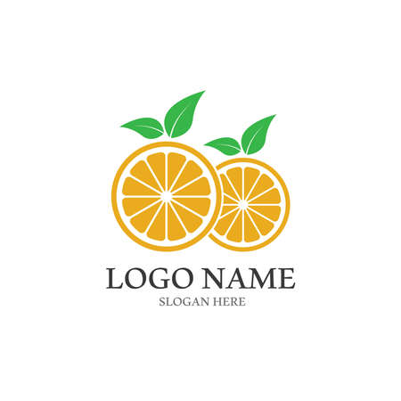 Orange logo design Vector icon illustration designのイラスト素材