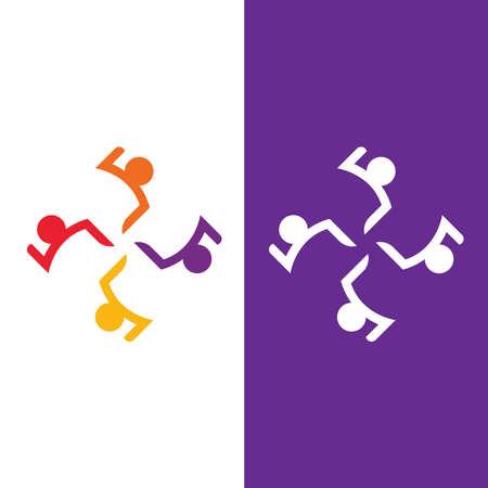 Community, network and social icon design templateのイラスト素材