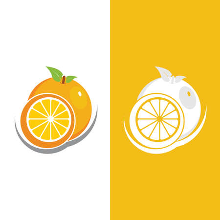 Orange logo design Vector icon illustration designのイラスト素材