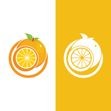 Orange logo design Vector icon illustration designのイラスト素材