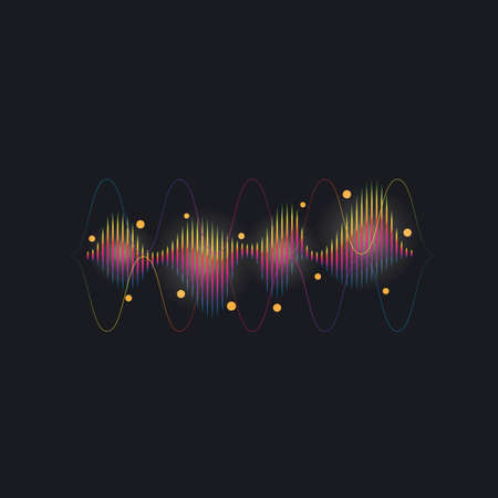 Sound waves vector illustration design template