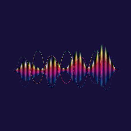 Sound waves vector illustration design template