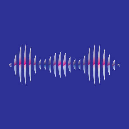 Sound waves vector illustration design template