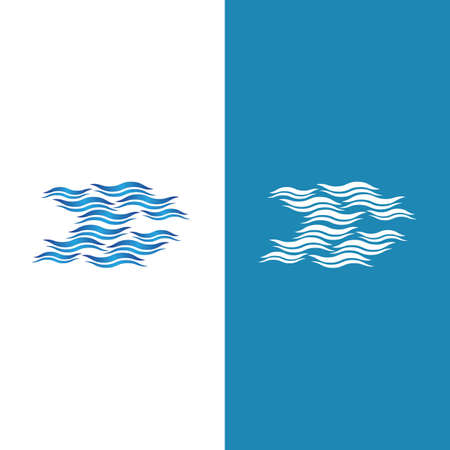 Wave beach vector illustration design logoのイラスト素材