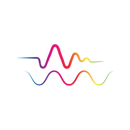 Sound waves vector illustration design templateのイラスト素材