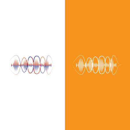 Sound waves vector illustration design templateのイラスト素材