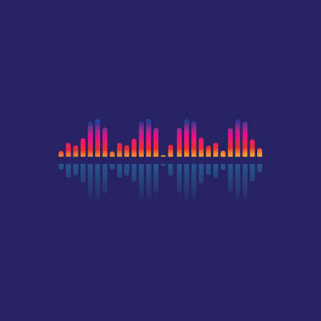 Sound waves vector illustration design templateのイラスト素材