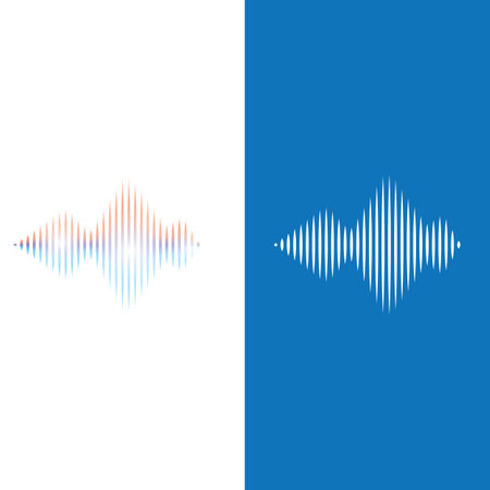 Sound waves vector illustration design template