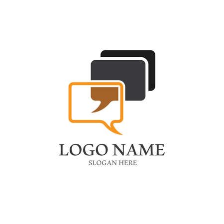 Speech bubble icon Logo template vector illustrationのイラスト素材