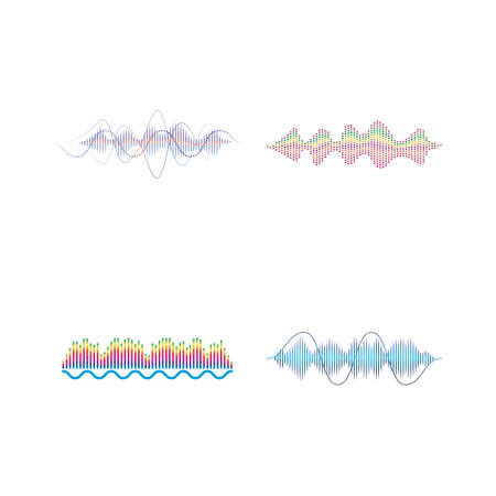 Sound waves vector illustration design templateのイラスト素材