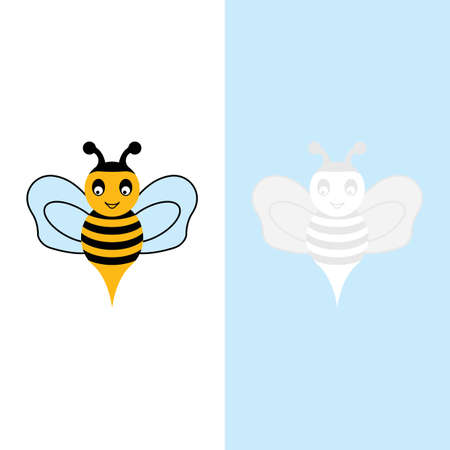 Bee logo vector icon illustration designのイラスト素材