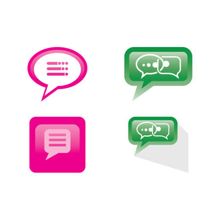 Speech bubble icon Logo template vector illustrationのイラスト素材