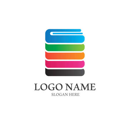 Digital book logo technology vector icon designのイラスト素材