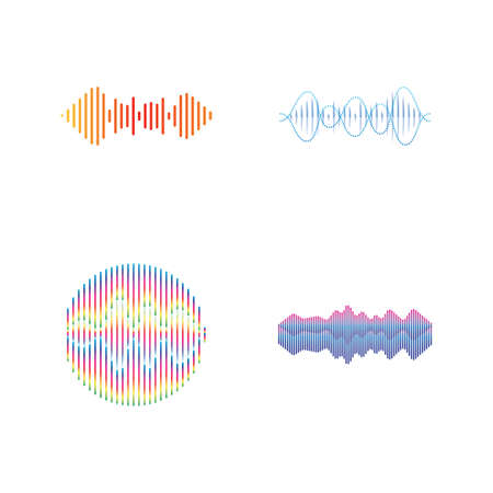 Sound waves vector illustration design templateのイラスト素材