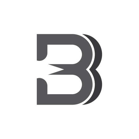 B Letter logo template vector illustrationのイラスト素材