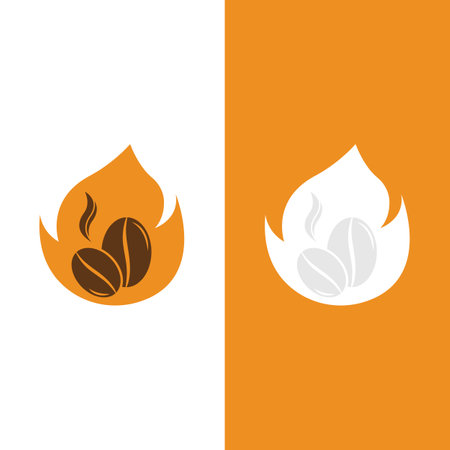 coffee bean icon vector illustration templateのイラスト素材