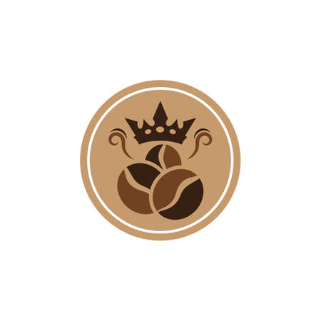 coffee bean icon vector illustration templateのイラスト素材