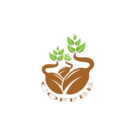 coffee bean icon vector illustration templateのイラスト素材