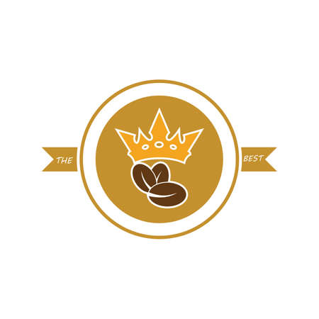 coffee bean icon vector illustration templateのイラスト素材