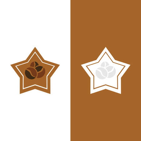 coffee bean icon vector illustration templateのイラスト素材