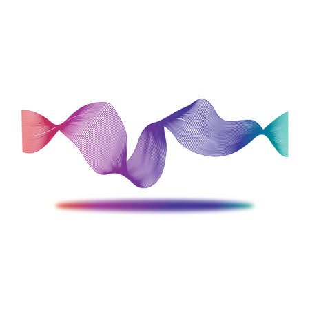 Wave line vector color background illustrationのイラスト素材