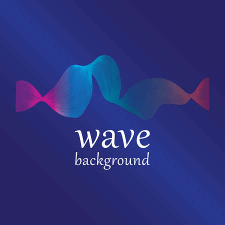 Wave line vector color background illustrationのイラスト素材