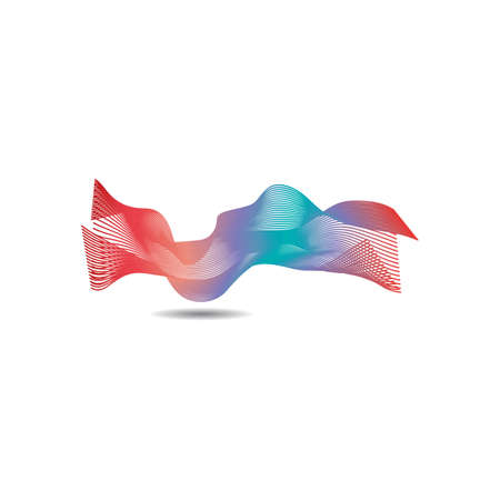 Wave line vector color background illustrationのイラスト素材