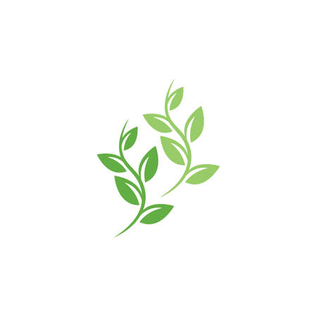Logos of green Tree leaf ecology nature element vectorのイラスト素材